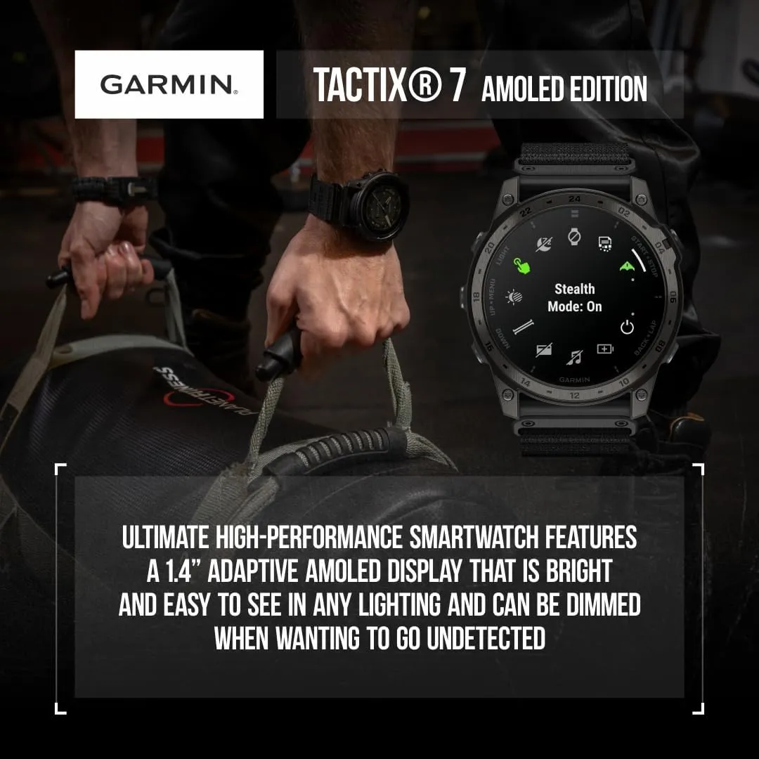 Garmin Tactix 7 Tactical Multisport GPS Smartwatch with 1.4” Always-On Display Tactical Watch | Advanced Training, Tracking   Mission-ready Features