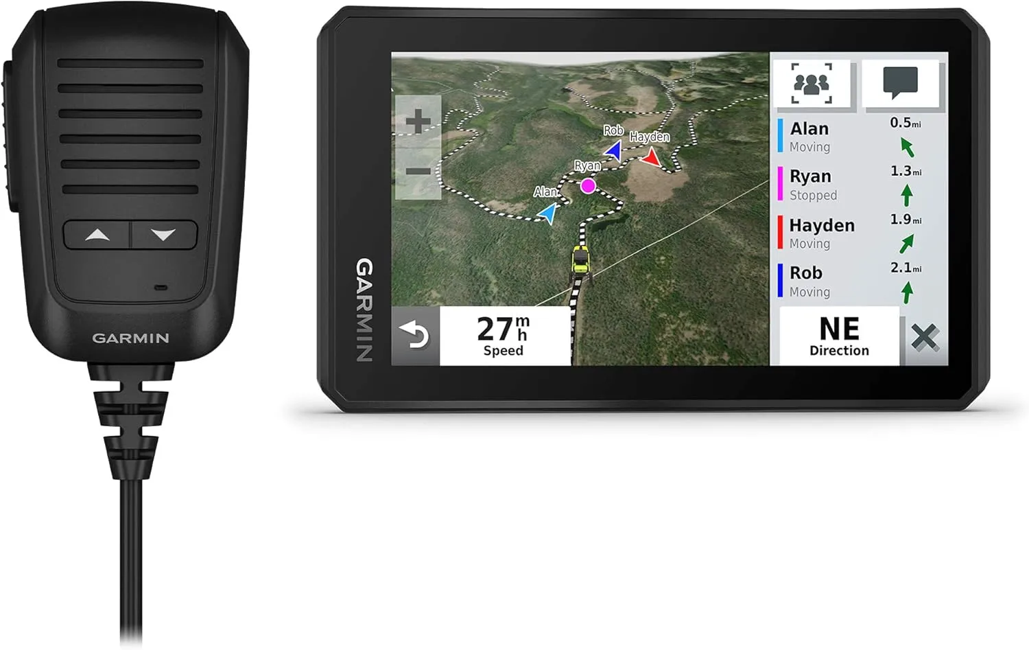 Garmin Tread Powersport Off-Road Navigator with Group Ride Radio, Group Tracking and Voice Communication, 5.5" Display, 010-02406-00,Black