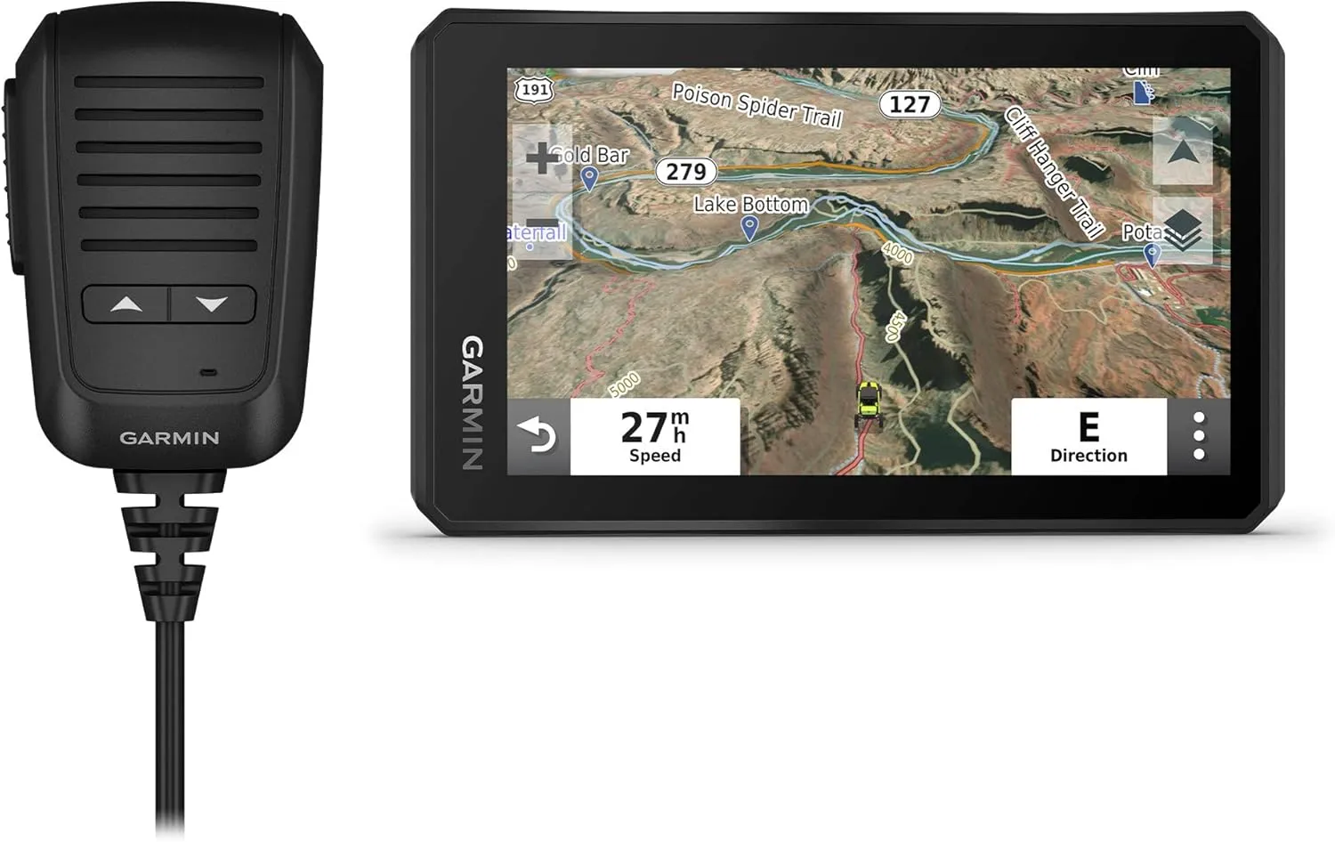 Garmin Tread Powersport Off-Road Navigator with Group Ride Radio, Group Tracking and Voice Communication, 5.5" Display, 010-02406-00,Black