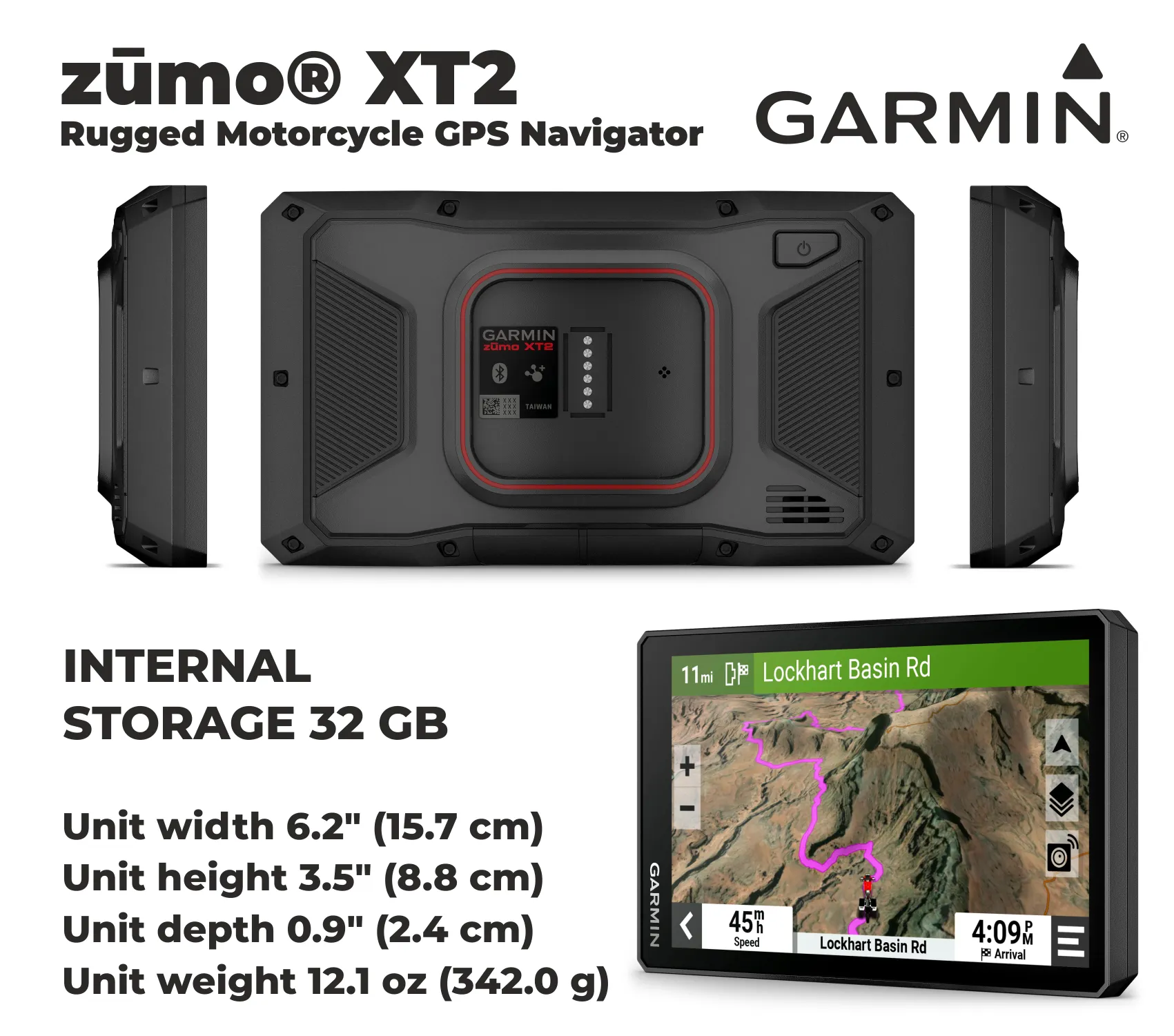 Garmin Zumo XT2 MT-S Rugged Motorcycle Bike Navigator