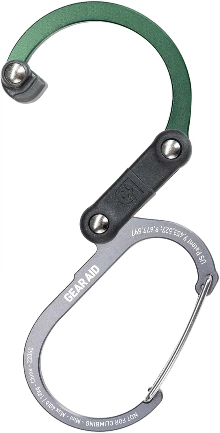 GEAR AID HEROCLIP Carabiner Gear Clip and Hook (Mini) for Travel