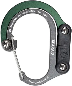 GEAR AID HEROCLIP Carabiner Gear Clip and Hook (Mini) for Travel