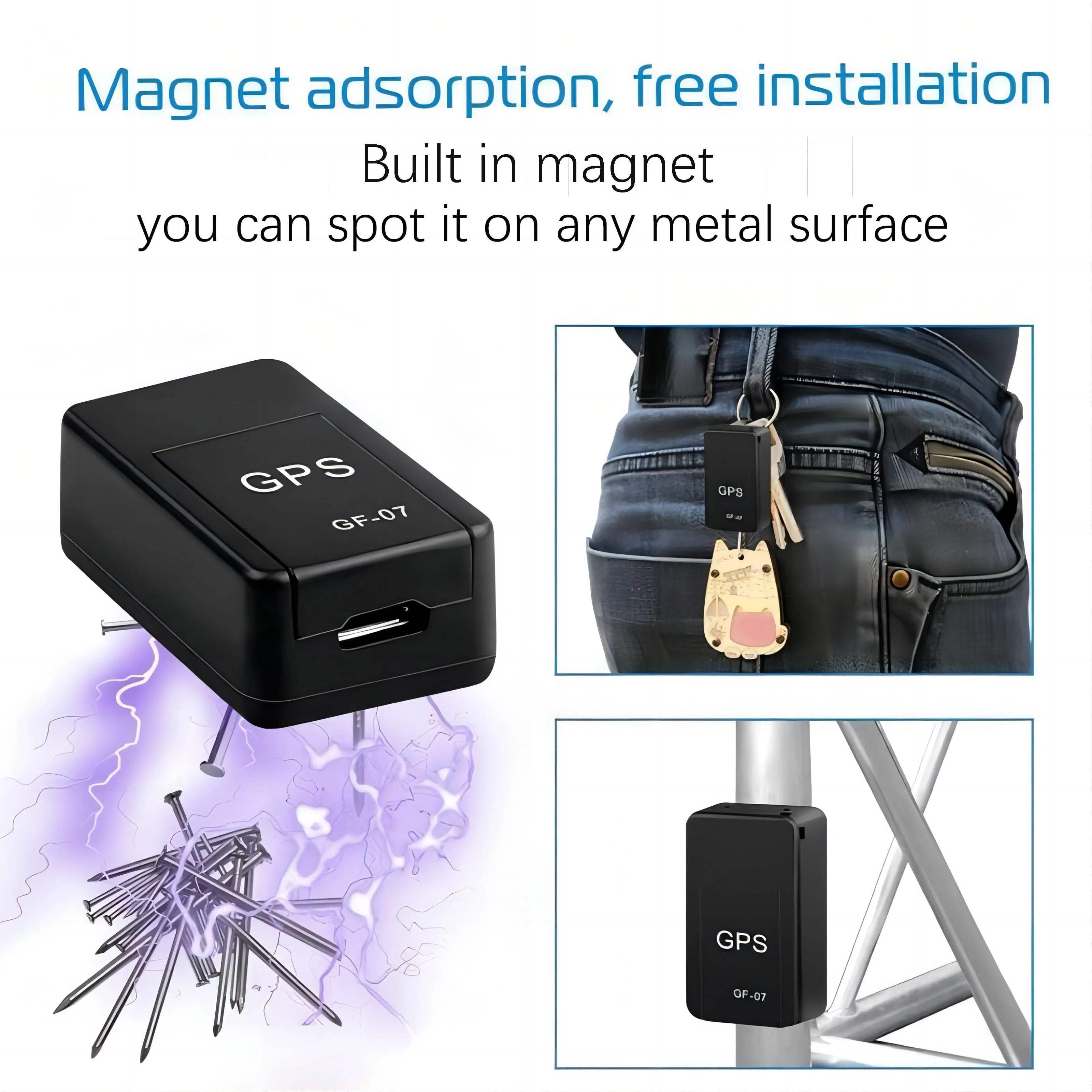 GF07 Mini GPS Locator – Real-Time Vehicle Tracking