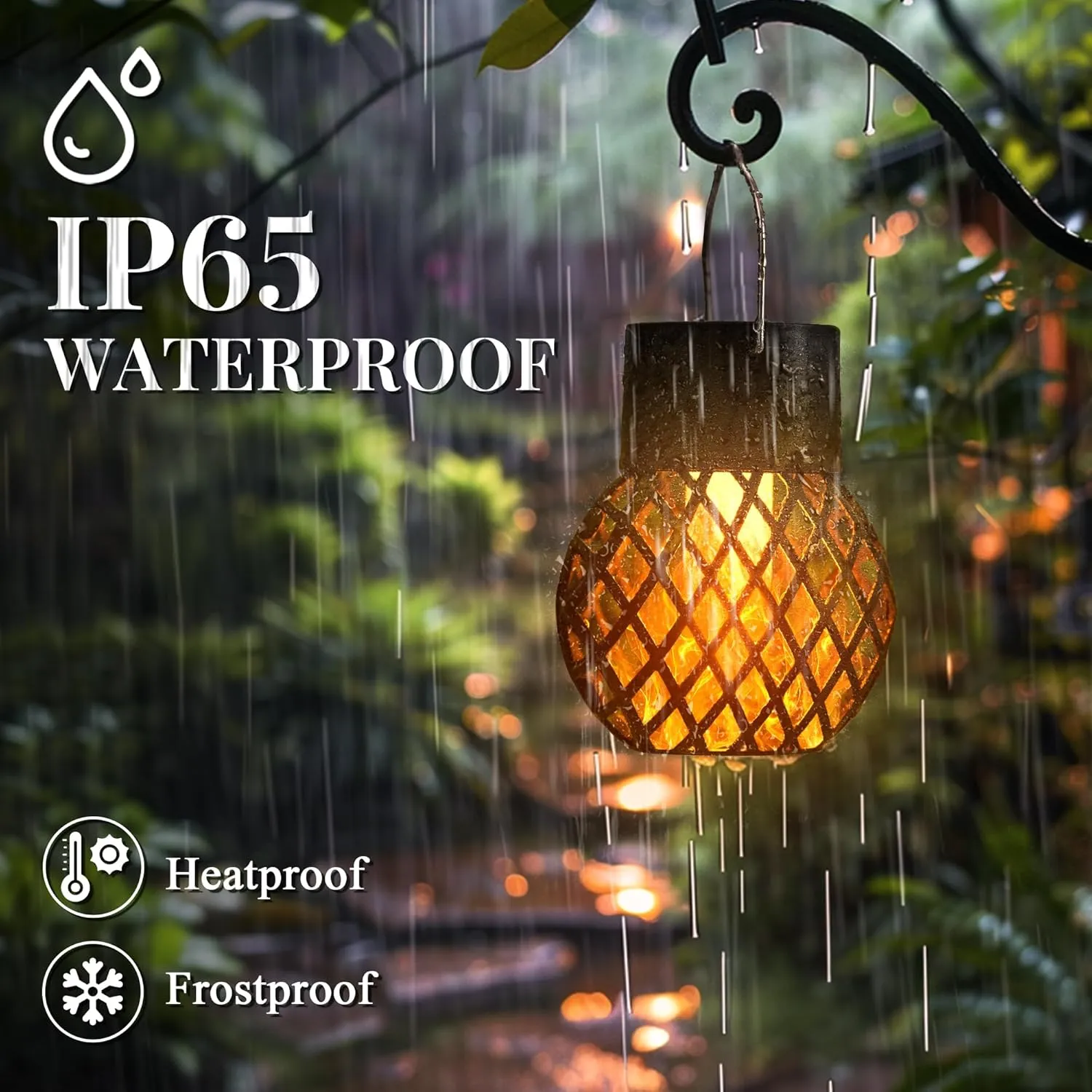 GIGALUMI 24 Pack Solar Lanterns for Outside,Solar Hanging Lights Outdoor Waterproof with Flickering Flame,Solar Powered Outdoor Lights Garden Decor for Yard,Patio,Tree,Camping,Festival Decoration