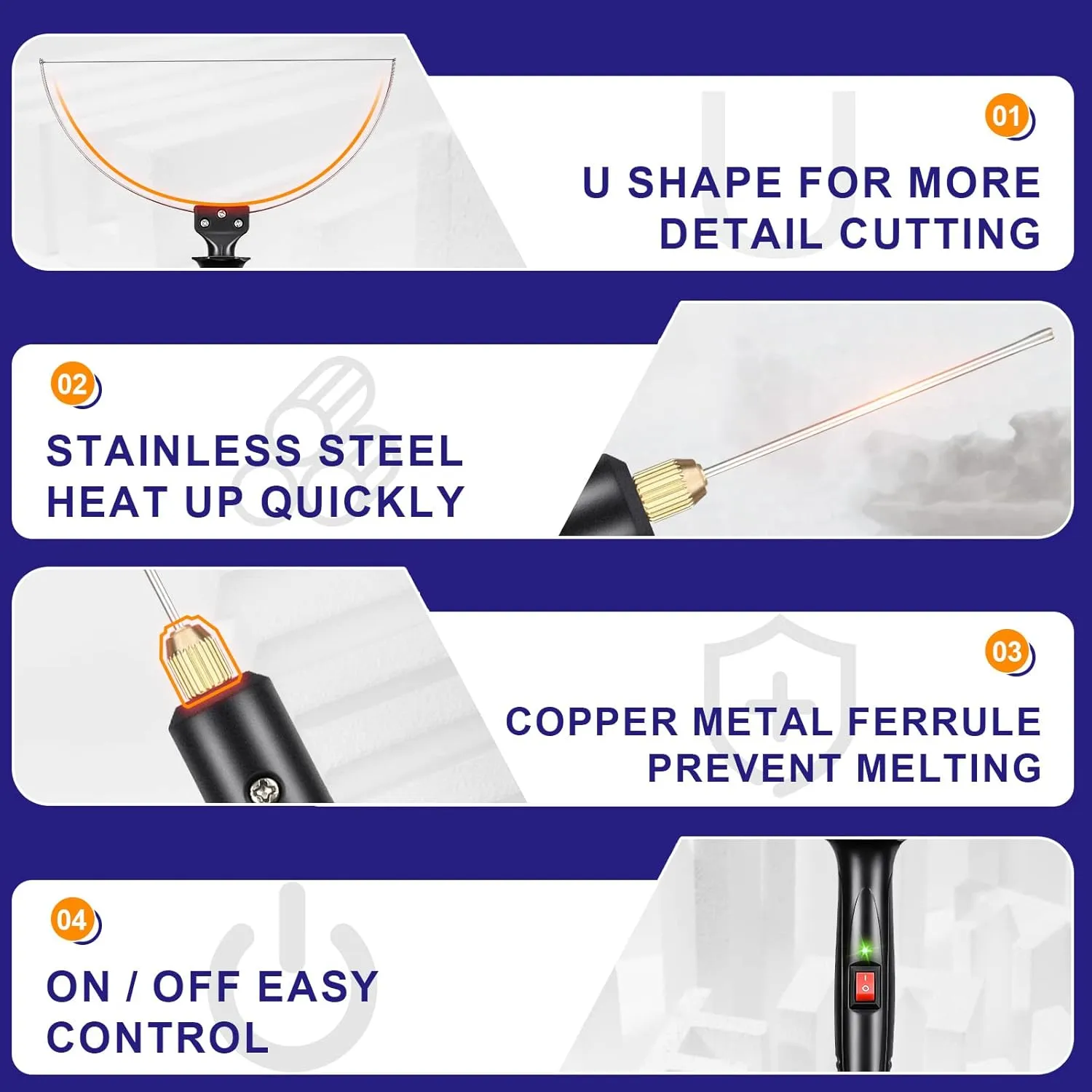 GOCHANGE 3 in 1 Foam Cutter Electric Cutting Machine Pen Tools Kit, 100-240V / 18W Styrofoam Cutting Pen with Electronic Voltage Transformer Adaptor