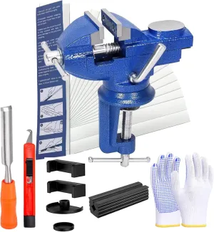 Golf Club Grip Kit, Golf Grip Removal Tool-Inlcudes Golf Grip Vise Clamp, 15 Pcs of Double-Sided Tape, Hook Knife for Regripping Golf Grips, Tape Stripping Tool