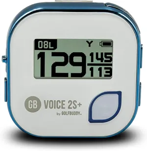 GolfBuddy Voice 2S  Talking GPS Golf Rangefinder Black/Silver