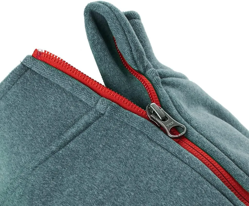 Gooby Zip Up Microfiber Fleece Sweater - Turquoise, Medium - Warm Double Layered Step-in Jacket Without Ring Leash - Winter Sweaters for Small and Medium Dogs