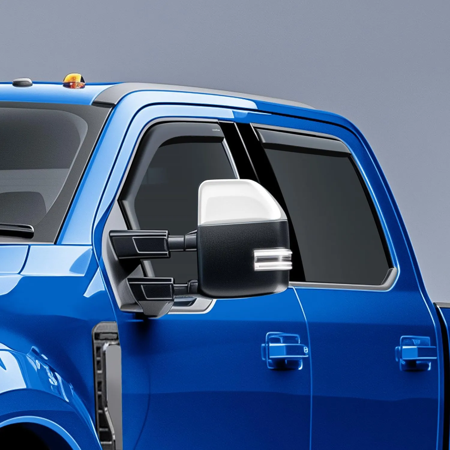 Goodyear Shatterproof in-Channel Window Deflectors for Ford F250 to F550 Super Duty 2017-2022 Crew Cab, Rain Guards, Window Visors for Cars, Vent Deflector, Car Accessories, 4 pcs - GY007733