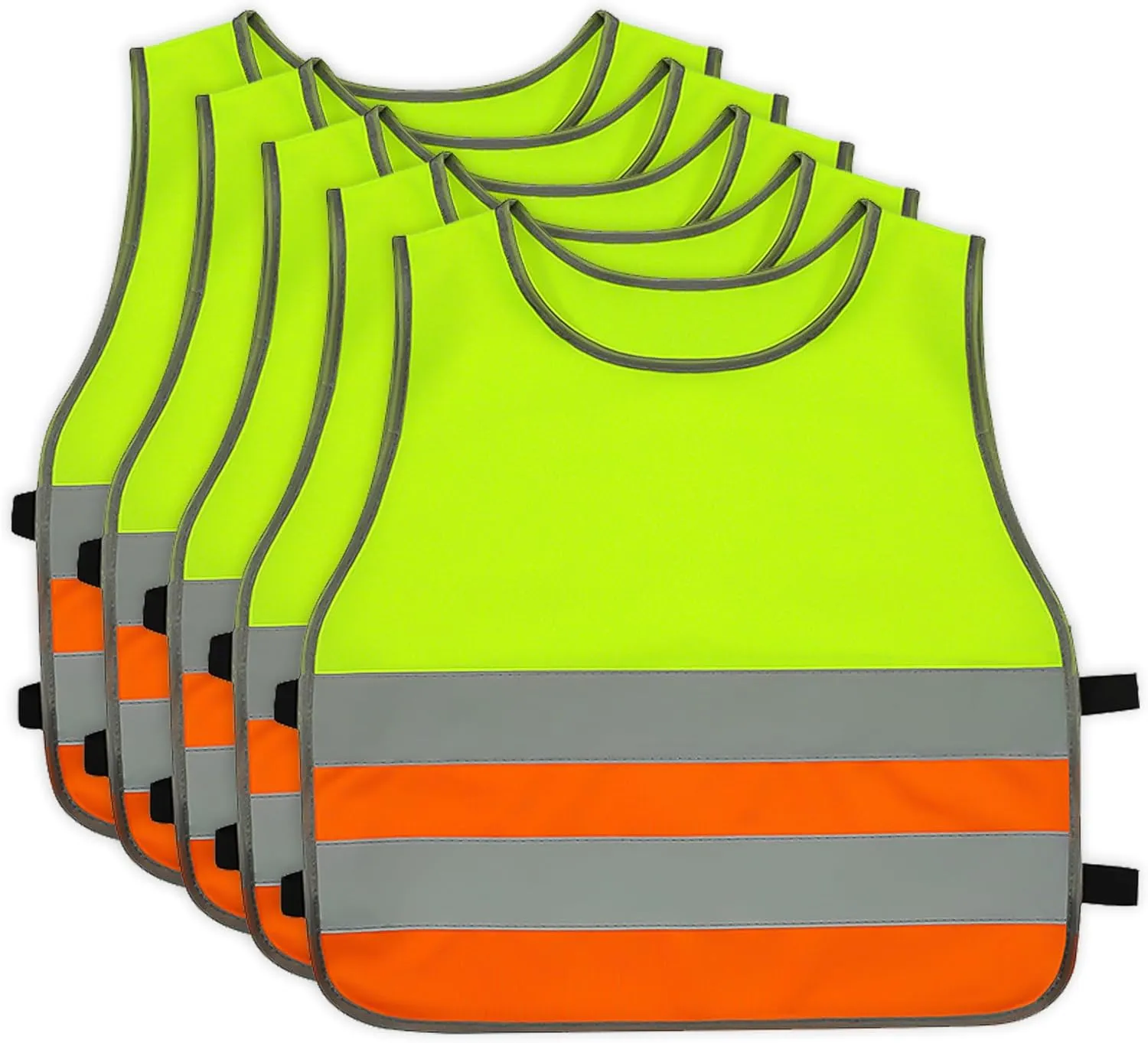 GOOFIT High Visibility Reflective Safety Vest Children's Bicycle Safety Vest Running Lightweight Vest Reflective Vest for School Walking and Playing Boys Girls