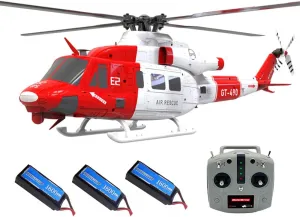 GOOSKY E2 UH-1Y RC Helicopter, 2.4G 6CH Dual Brushless Direct Drive Simulation Helicopter Model with Lidar Positioning (RTF/Mode 1&2 Switchable)