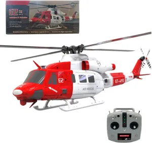 GOOSKY E2 UH-1Y RC Helicopter for Adults, 1/35 2.4G 6CH Dual Brushless Direct Drive RC Helicopter with Lidar Positioning (RTF Version/Mode Switchable)