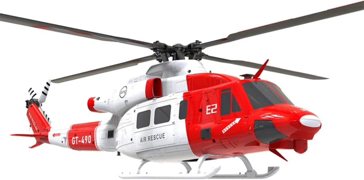GOOSKY E2 UH-1Y RC Helicopter for Adults, 2.4G 6CH Dual Brushless Direct Drive Simulation Aircraft Model with GPS, Auto Hover & Altitude Hold (RTF Version/Switchable Mode)