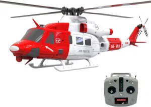GOOSKY E2 UH-1Y Remote Control Helicopter for 16 , 2.4G 6CH Dual Brushless Direct Drive RC Simulation Helicopter Model with Lidar Positioning, One Battery (RTF Version)