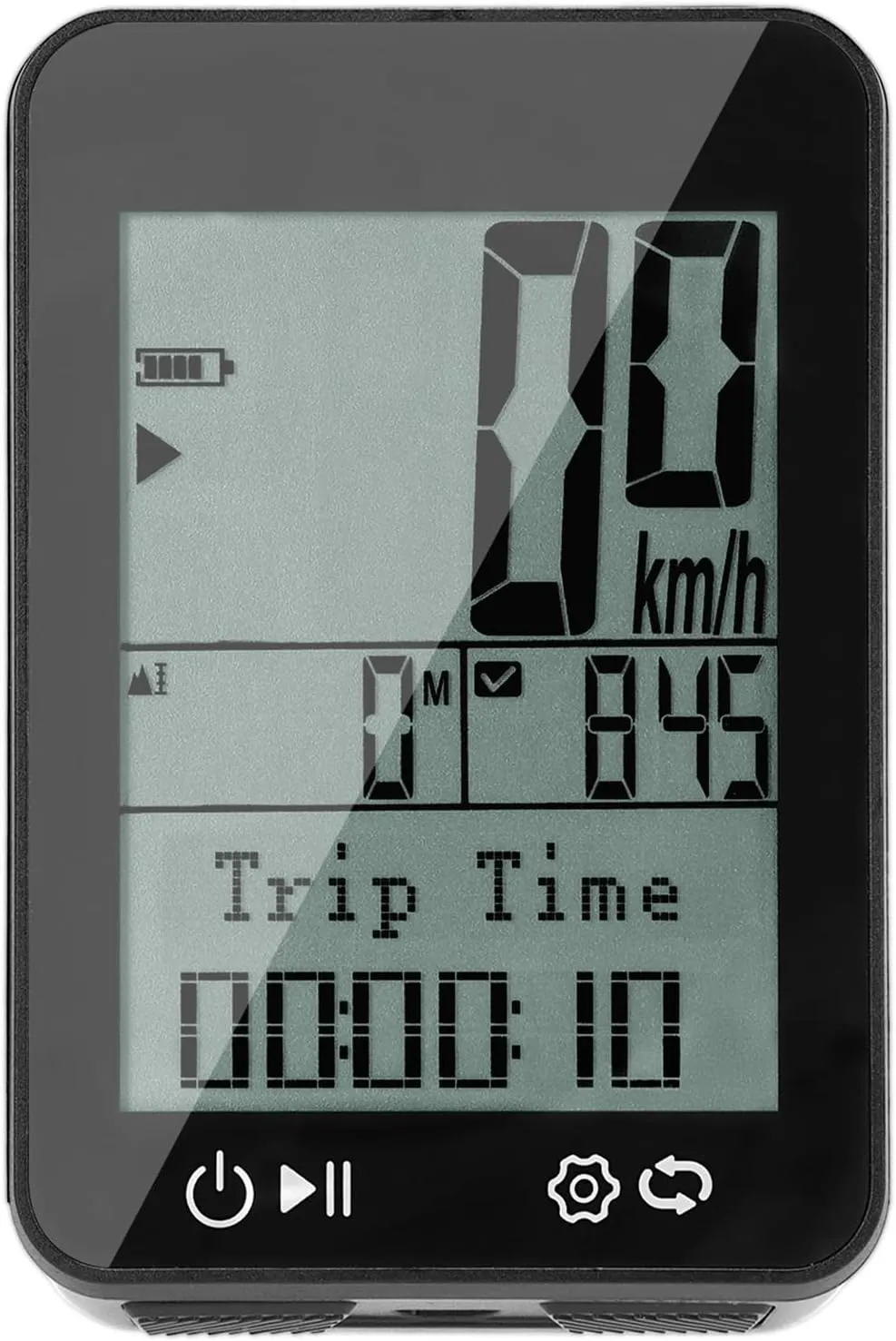 GPS Bike Computer Wireless Cycling Computer IPX7 Rainproof 2.4in FSTN Display Tracking Distance Speed Altitude Time Multifunctional Rechargeable Bike Speedometer Odometer