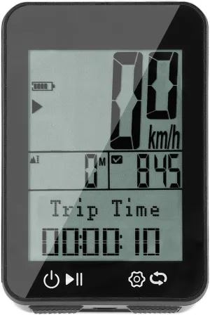 GPS Bike Computer Wireless Cycling Computer IPX7 Rainproof 2.4in FSTN Display Tracking Distance Speed Altitude Time Multifunctional Rechargeable Bike Speedometer Odometer