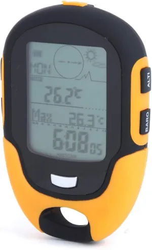 GPS Electronic Altimeter, FR510 ABS IPX4 Outdoor NavigationAltitude MeterTemperature Humidity CompassWeatherTrend IndicatorAltitude measurementBarometer