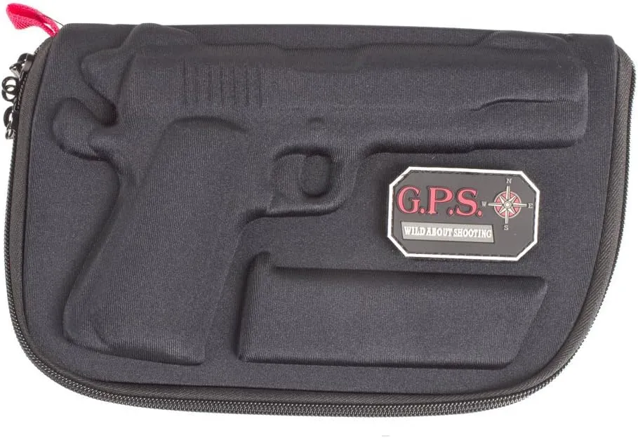 G.P.S. G. Outdoor Products Custom Molded Pistol Case with Double-Locking Zippers - Rugged Lightweight Portable Shooting Accessory - Compatible with Glock Models 17, 19, 22, 23, 26 and 28