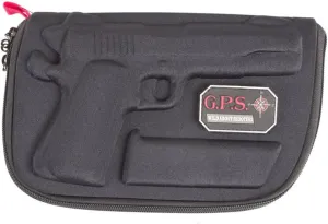 G.P.S. G. Outdoor Products Custom Molded Pistol Case with Double-Locking Zippers - Rugged Lightweight Portable Shooting Accessory - Compatible with Glock Models 17, 19, 22, 23, 26 and 28