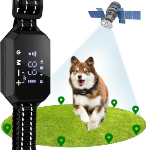 GPS Wireless Dog Fence, 2025 Electric Dog Fence System for Outdoor,Portable GPS Positioning Wireless Pet Containment System,Range Up to 6560Ft.Rechargeable Dog Collar for Large,Medium Dogs