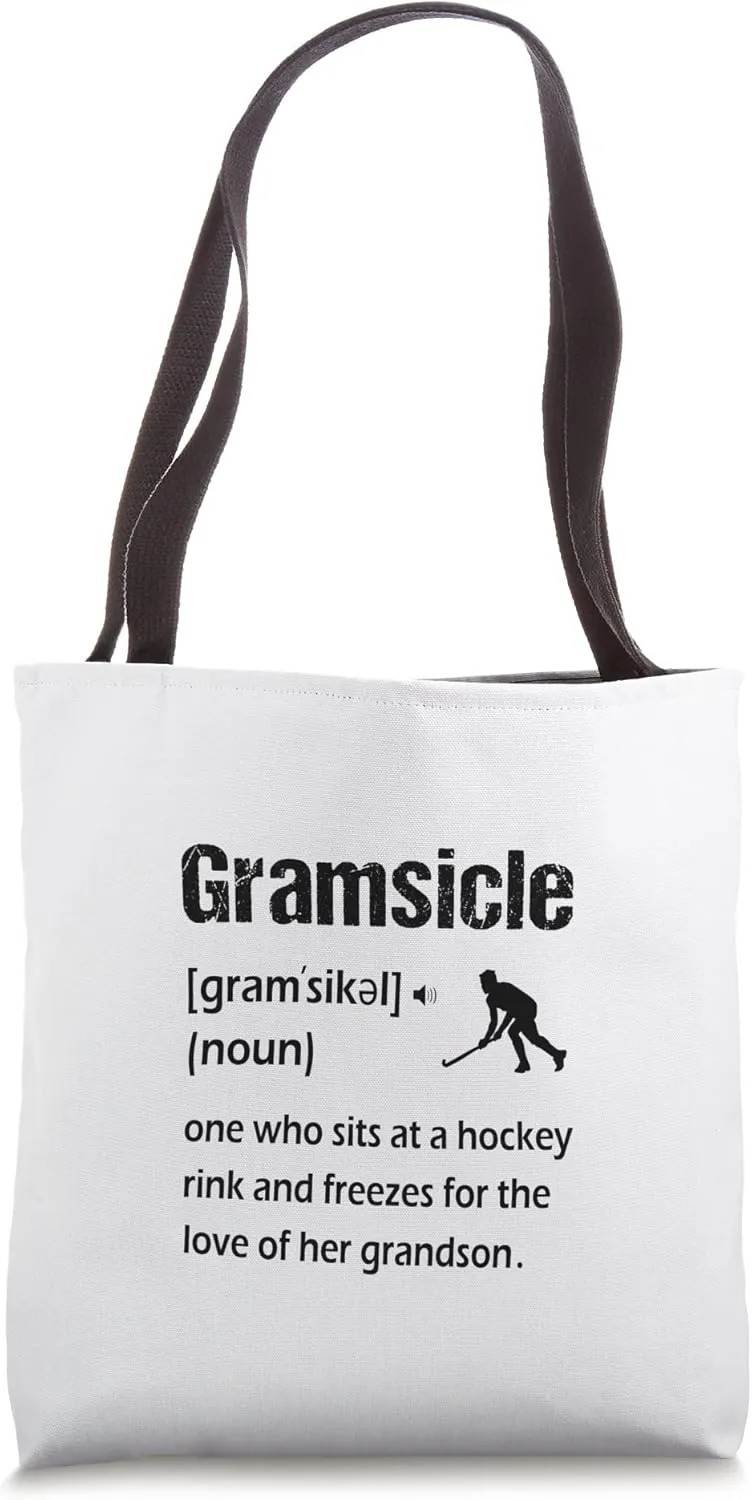 Gramsicle Funny Ice Hockey Grandma Sicle Definition Tote Bag