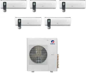 Gree MULTI42CLIV500-42,000 BTU Multi21  Penta-Zone Wall Mount Mini Split Air Conditioner Heat Pump 208-230V (9-9-9-9-9)
