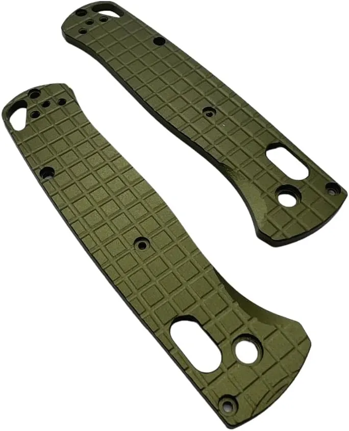 Grenade Frag Scales For Benchmade Bugout Folding Knife 535 Precision Machined 6061 Aluminum Anodized Finish (Bronze)