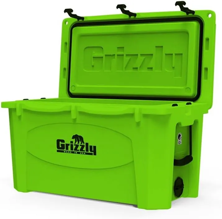 Grizzly 75 Cooler | 75 qt Ice Chest Durable Rotomolded Insulated | Made in USA | Warranty for Life | for Beach Boat Camping Fishing Hunting | G75