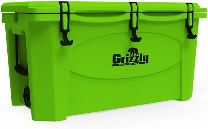 Grizzly 75 Cooler | 75 qt Ice Chest Durable Rotomolded Insulated | Made in USA | Warranty for Life | for Beach Boat Camping Fishing Hunting | G75