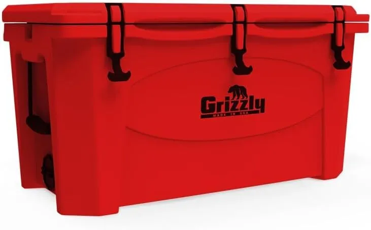 Grizzly 75 Cooler | 75 qt Ice Chest Durable Rotomolded Insulated | Made in USA | Warranty for Life | for Beach Boat Camping Fishing Hunting | G75
