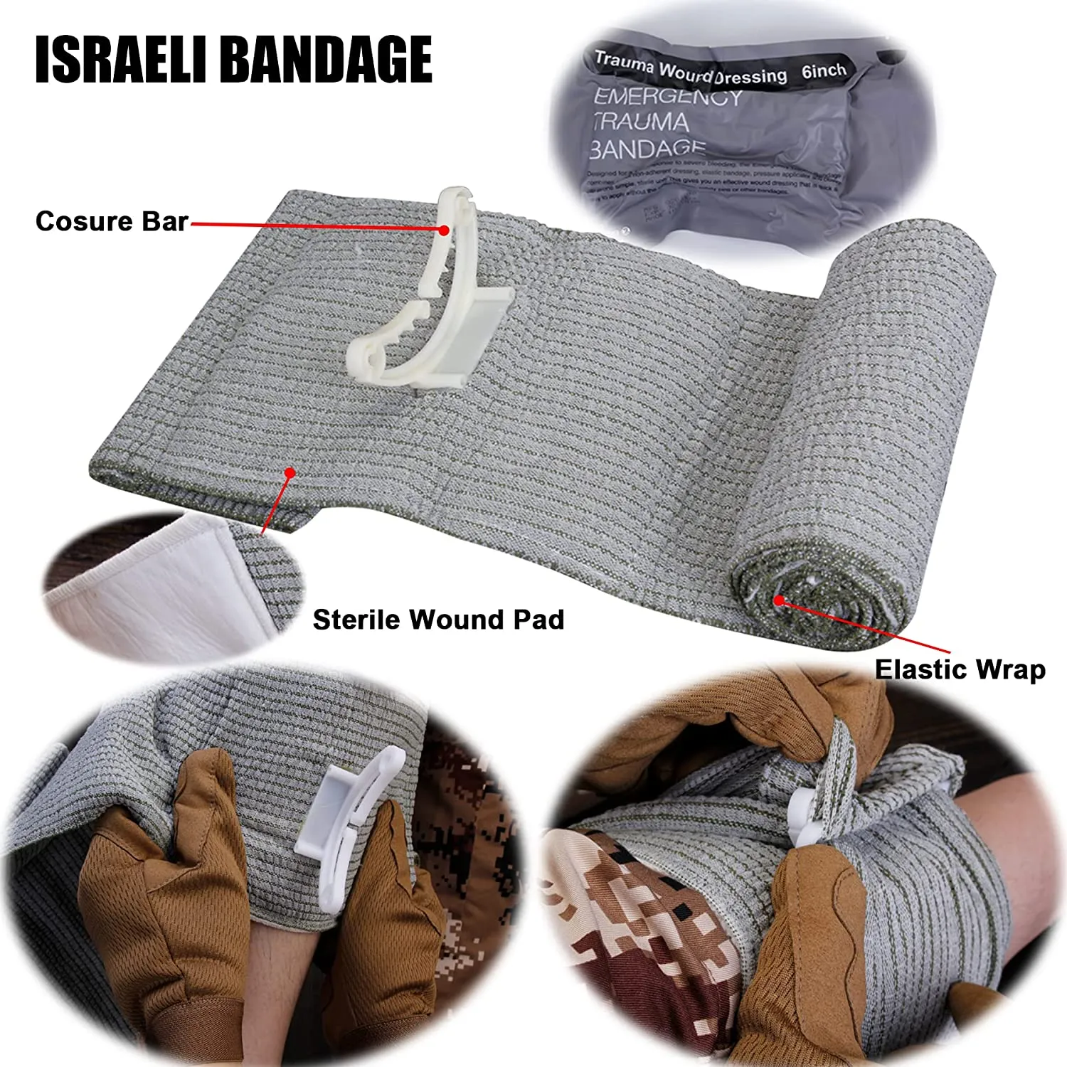 GRULLIN MOLLE IFAK Trauma Kit,Tactical First Aid Kit,Emergency EMT MedKit for Car Travel Adventure Kayak Camp Hunt,Tourniquet Bandage Bleed Control Kit