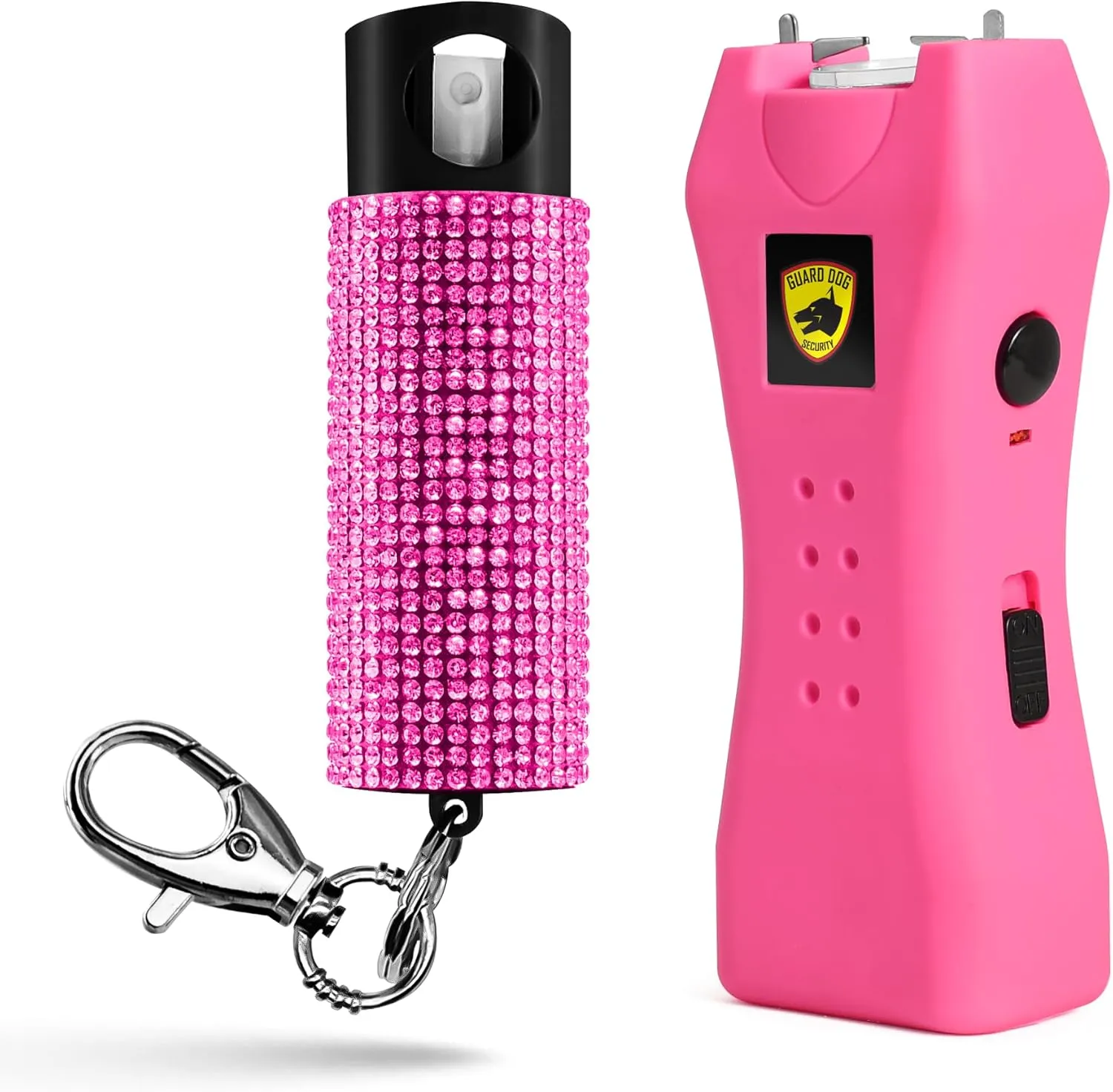 Guard Dog Security Pepper Spray and Stun Gun Flashlight, Rechargeable, Self-Defense Keychain for Women, Pepper Spray Stun Gun Combo, Personal Security Value Set, Rechargeable Flashlight, 0.5 fl oz
