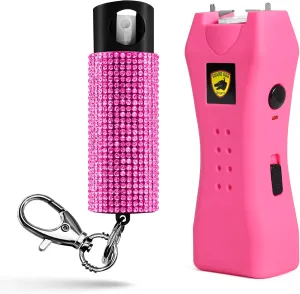 Guard Dog Security Pepper Spray and Stun Gun Flashlight, Rechargeable, Self-Defense Keychain for Women, Pepper Spray Stun Gun Combo, Personal Security Value Set, Rechargeable Flashlight, 0.5 fl oz