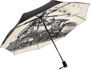 GUYOS -Umbrella Compact Travel Anti-UV Umbrella for Rain Sun,8 Reinforced Fiberglass Ribs Ergonomic Handle,for Men and Women and Family