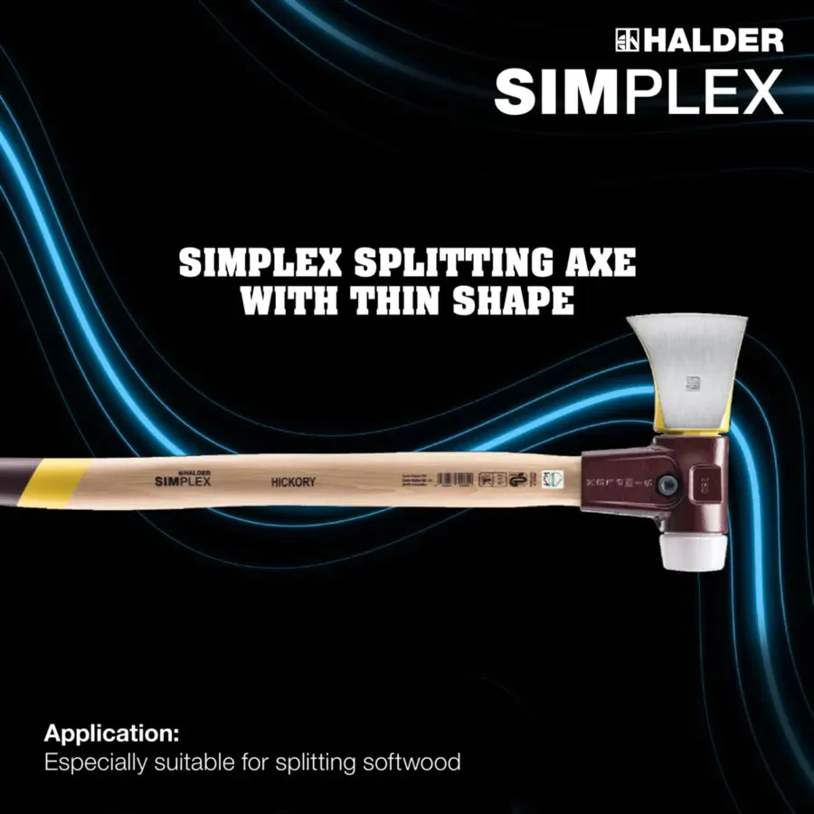 Halder SIMPLEX Splitting Axe Cast Iron Housing & Hickory Handle 100mm Blade
