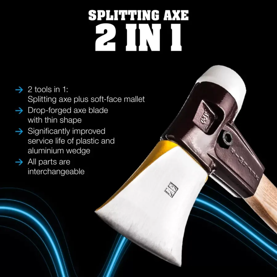 Halder SIMPLEX Splitting Axe Cast Iron Housing & Hickory Handle 100mm Blade
