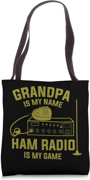 Ham Radio Operator Grandpa Funny Amateur Radiotelephone Pun Tote Bag