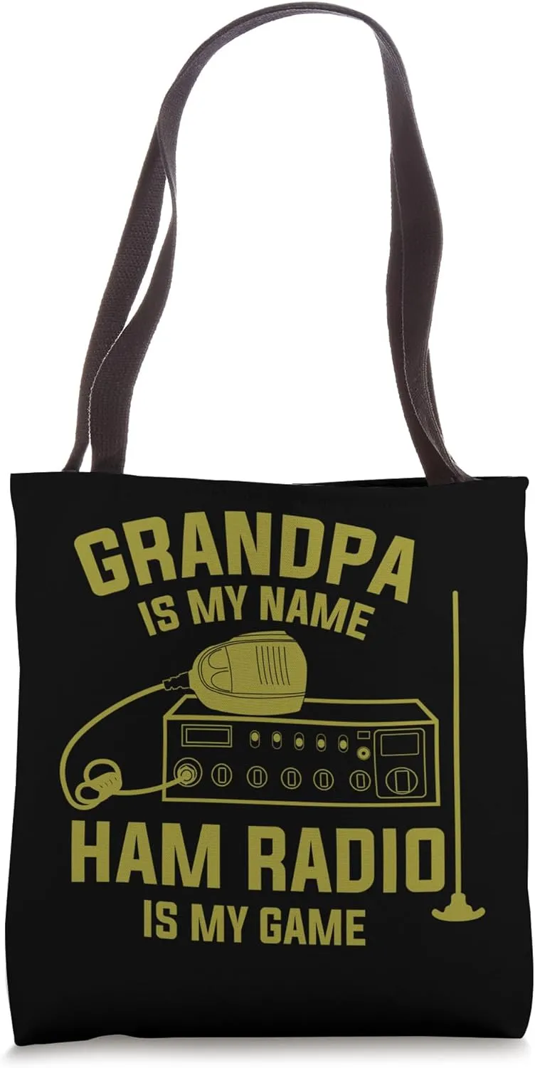 Ham Radio Operator Grandpa Funny Amateur Radiotelephone Pun Tote Bag
