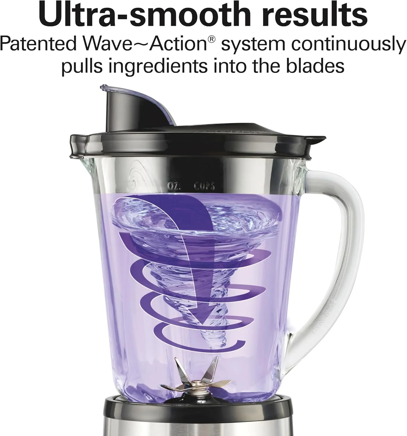 Hamilton Beach Wave Crusher Blender For Smoothies With 40 Oz Glass Jar and 14 Functions, Ice Sabre Blades & 700 Watts for Consistently Smooth Results, Black   Stainless Steel (54221)