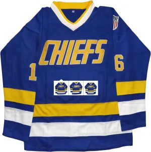 Hanson Brothers Jersey, Charlestown Chiefs 16,17,18 Slap Shot Ice Hockey Movie Jersey