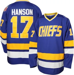 Hanson Brothers Jersey, Charlestown Chiefs 16,17,18 Slap Shot Ice Hockey Movie Jersey