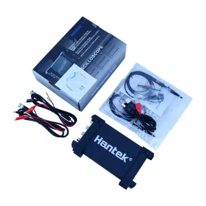 Hantek Digital USB Handheld oscilloscope 4 Channel 200MHz 1GSa/s lab oscilloscope kit pc Based Waveform Recorder Support Win 7/8/10 (6204BC)