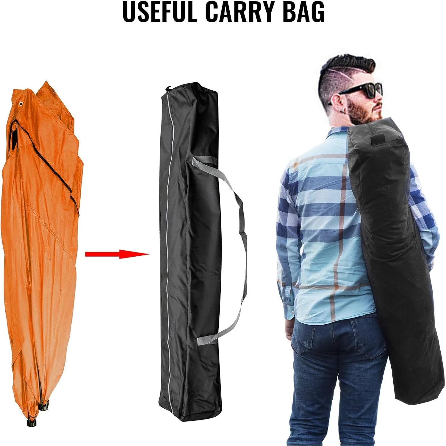 Happybuy Ice Fishing Tent Waterproof Pop-up 2/3/4/8 Person Carrying Bag Ice Shelter Fishing Tent with Detachable Ventilation Windows Oxford Fabric Zippered Door