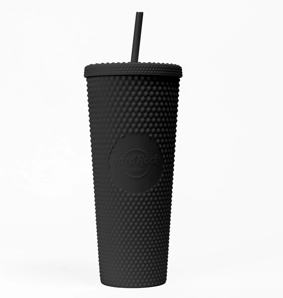 Hard Rock Pop of Color 24oz Tumbler With Straw Black