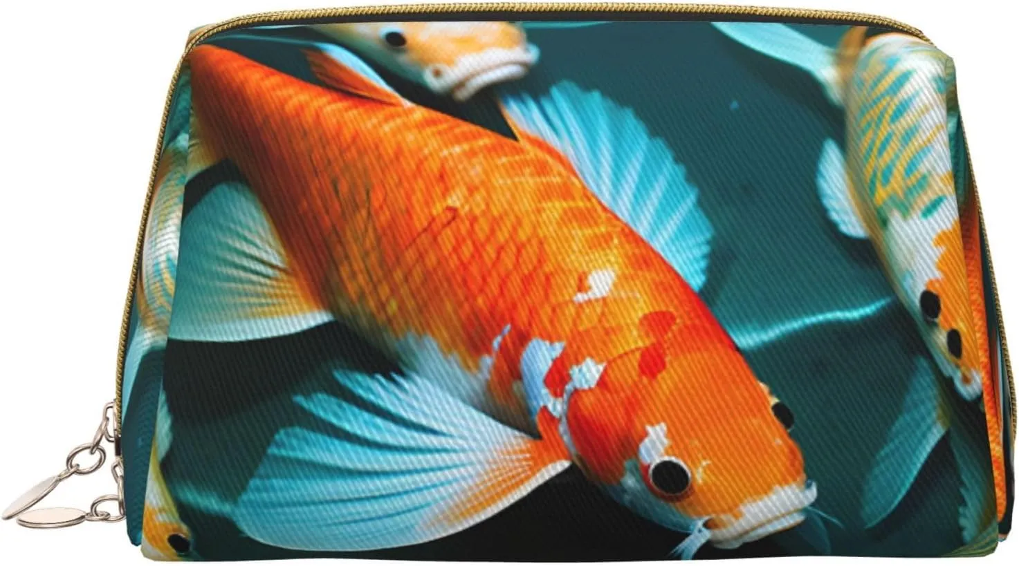 Hd Koi Fish Toiletry Pouch, Travel-Friendly Makeup Organizer For Makeup Brushes, Lipsticks