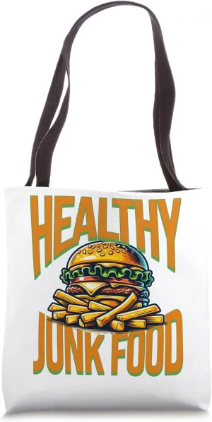 Healthy Organic junk delicious burger and french fries Tote Bag