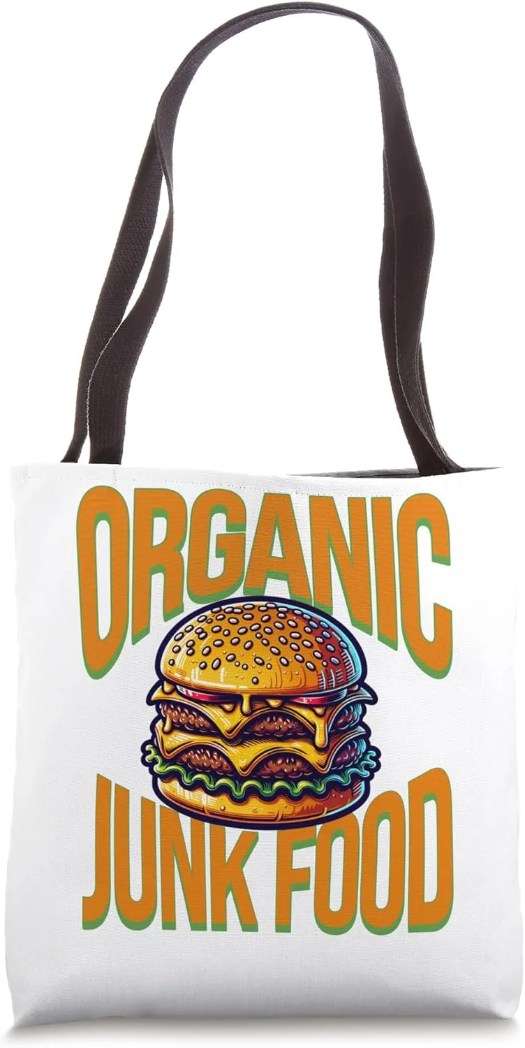 Healthy Organic junk delicious burger Tote Bag