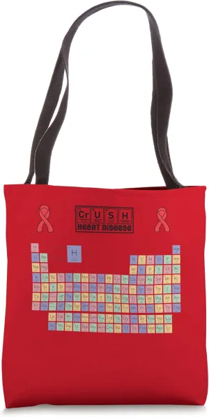 Heart Disease Awareness Red Ribbon Heart Attack Survivor Tote Bag