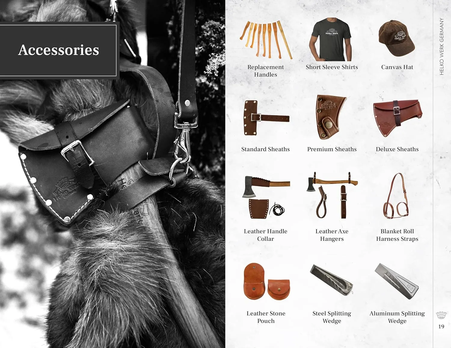 Helko Werk Helko Werk Leather Axe Sheath (Medium) - Genuine Leather Sheath for Axes and Hatchets Leather and Hatchet Cover and Axe Cover (Medium) S122