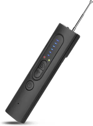 Hidden Camera Detectors 2025 Upgraded,Hidden Device GPS Detector Bug Detector, Spy Camera Detector, Wireless Signal Scanner for Travel Car Office, 6 Levels Sensitivity 4 Modes, Black